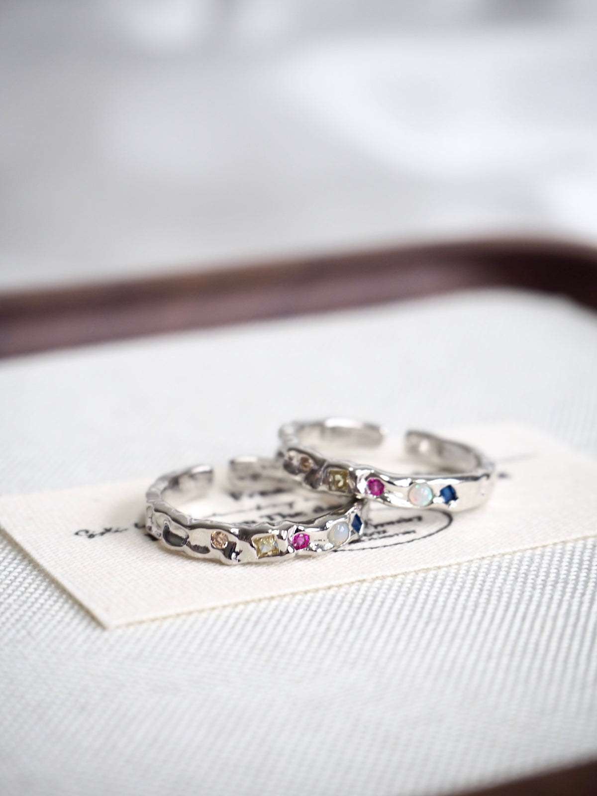 petite gemstone ring
