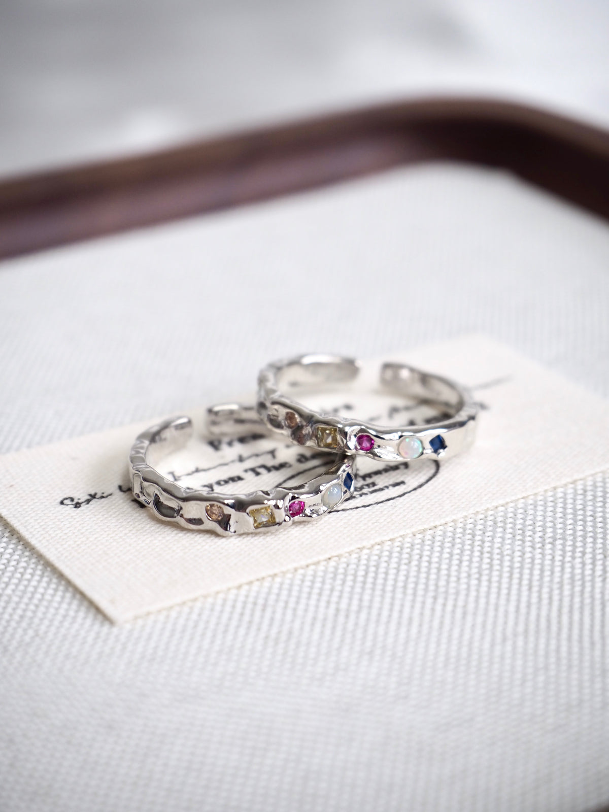 petite gemstone ring