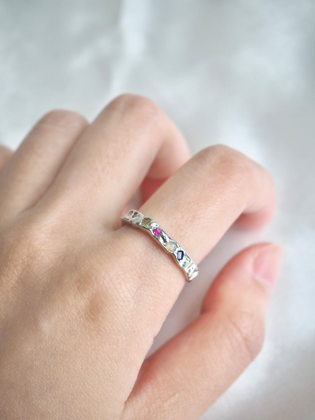 petite gemstone ring