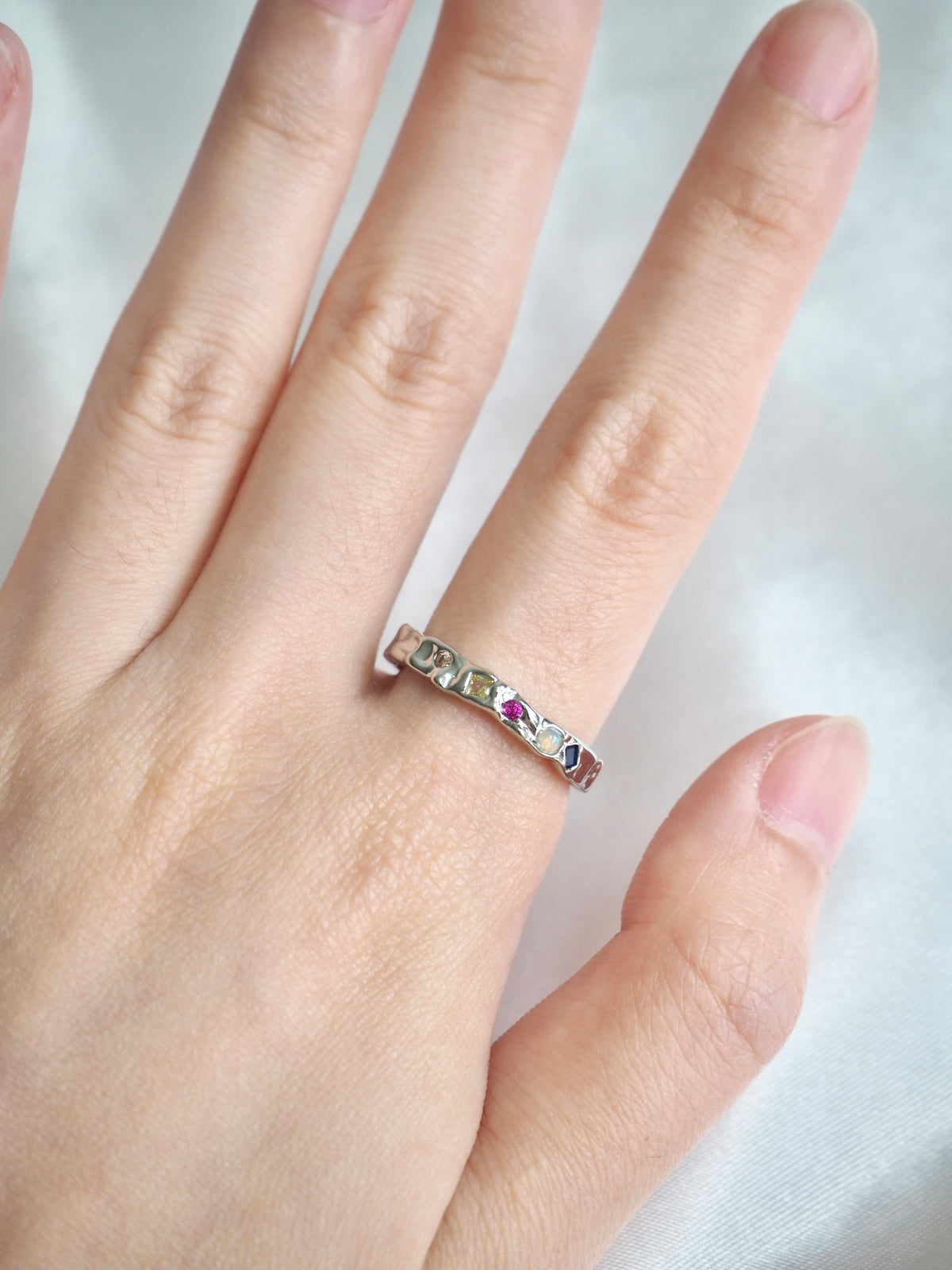 petite gemstone ring