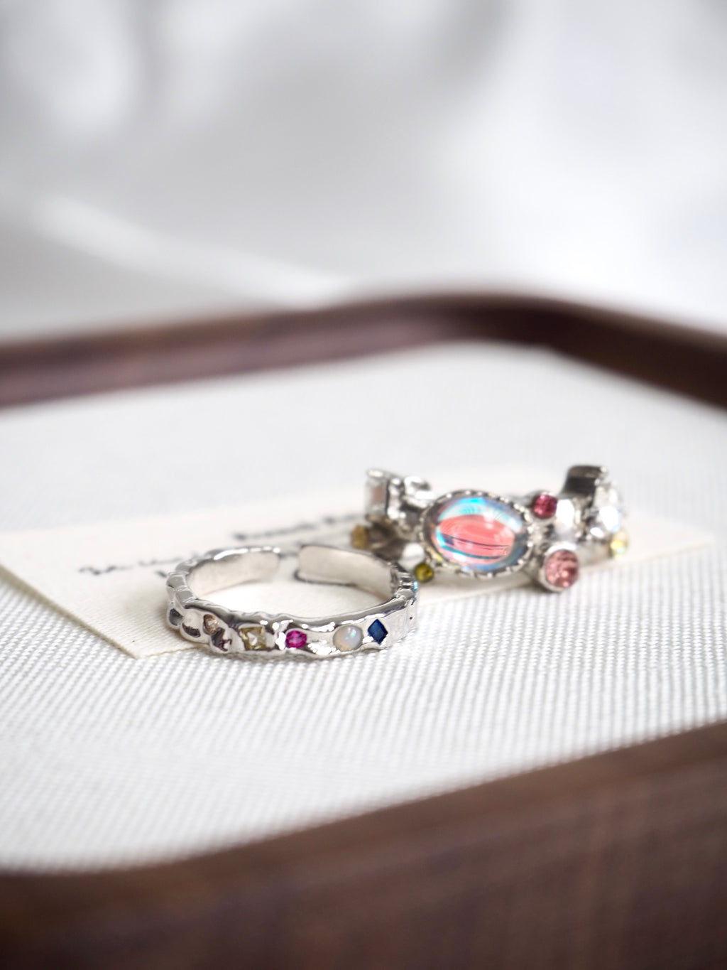 petite gemstone ring
