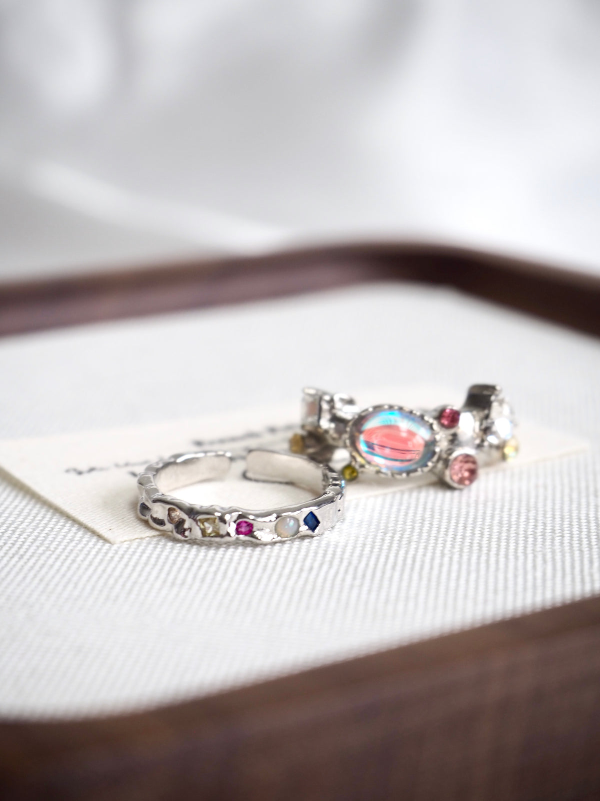 petite gemstone ring