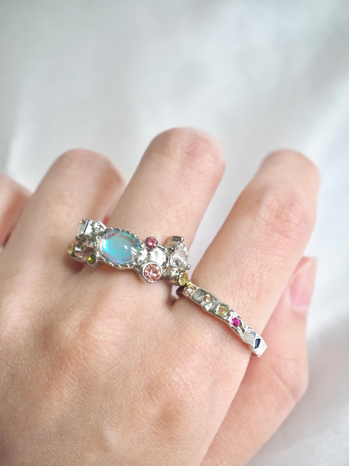 petite gemstone ring