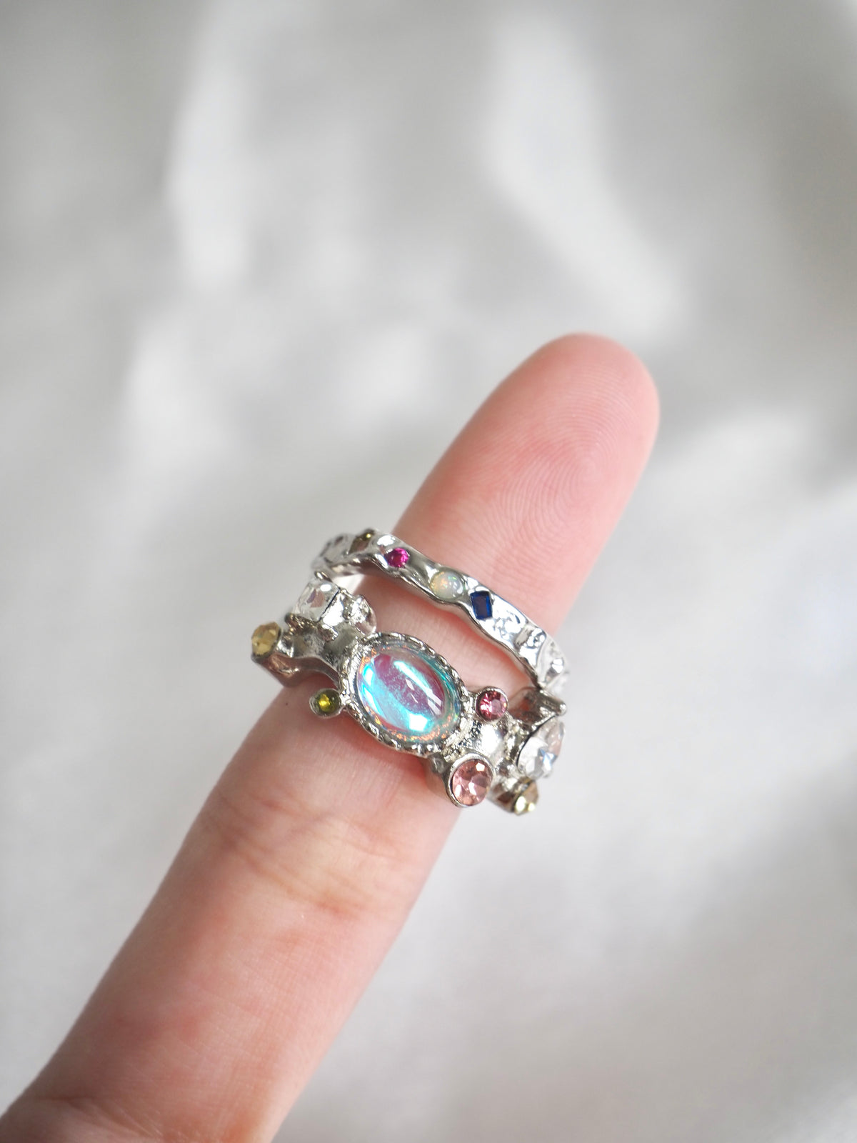 petite gemstone ring