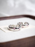 solid pink heart ring