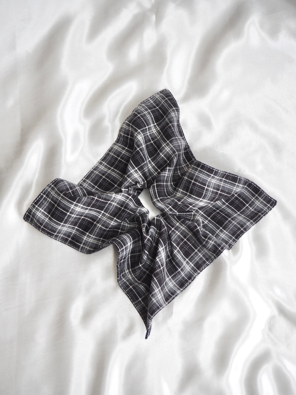 fall check square srunchie
