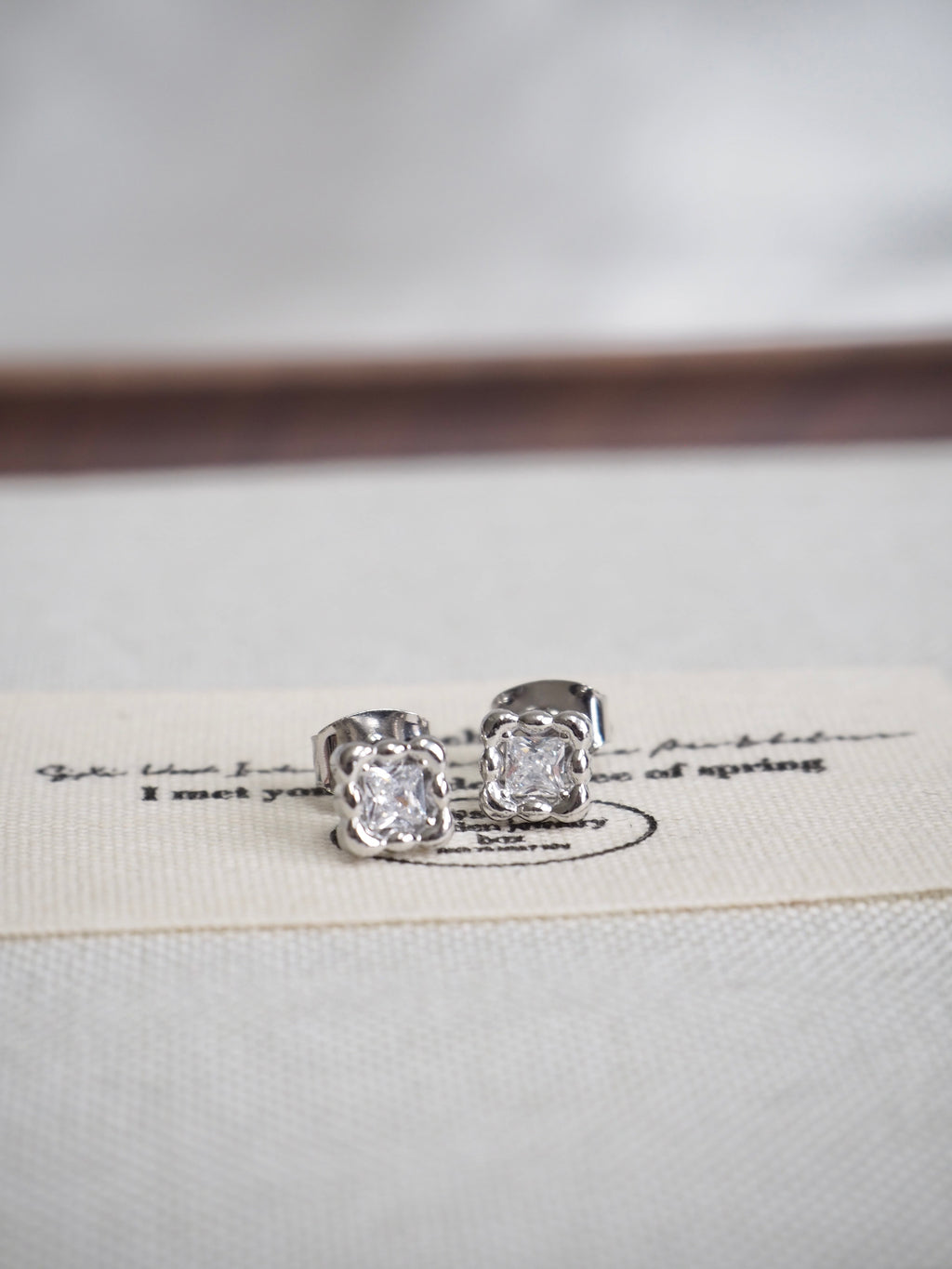 cushion cut stud earrings