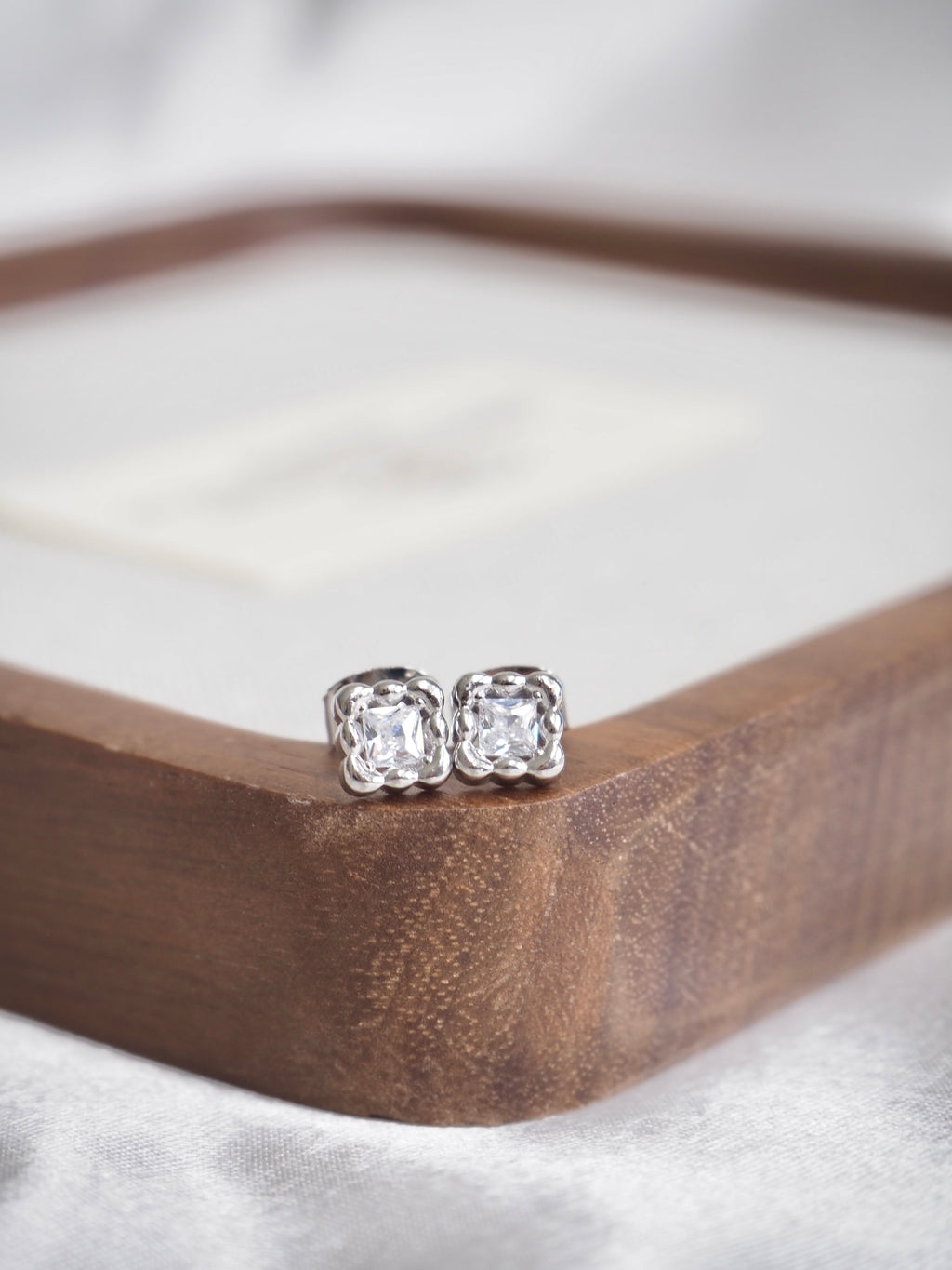 cushion cut stud earrings