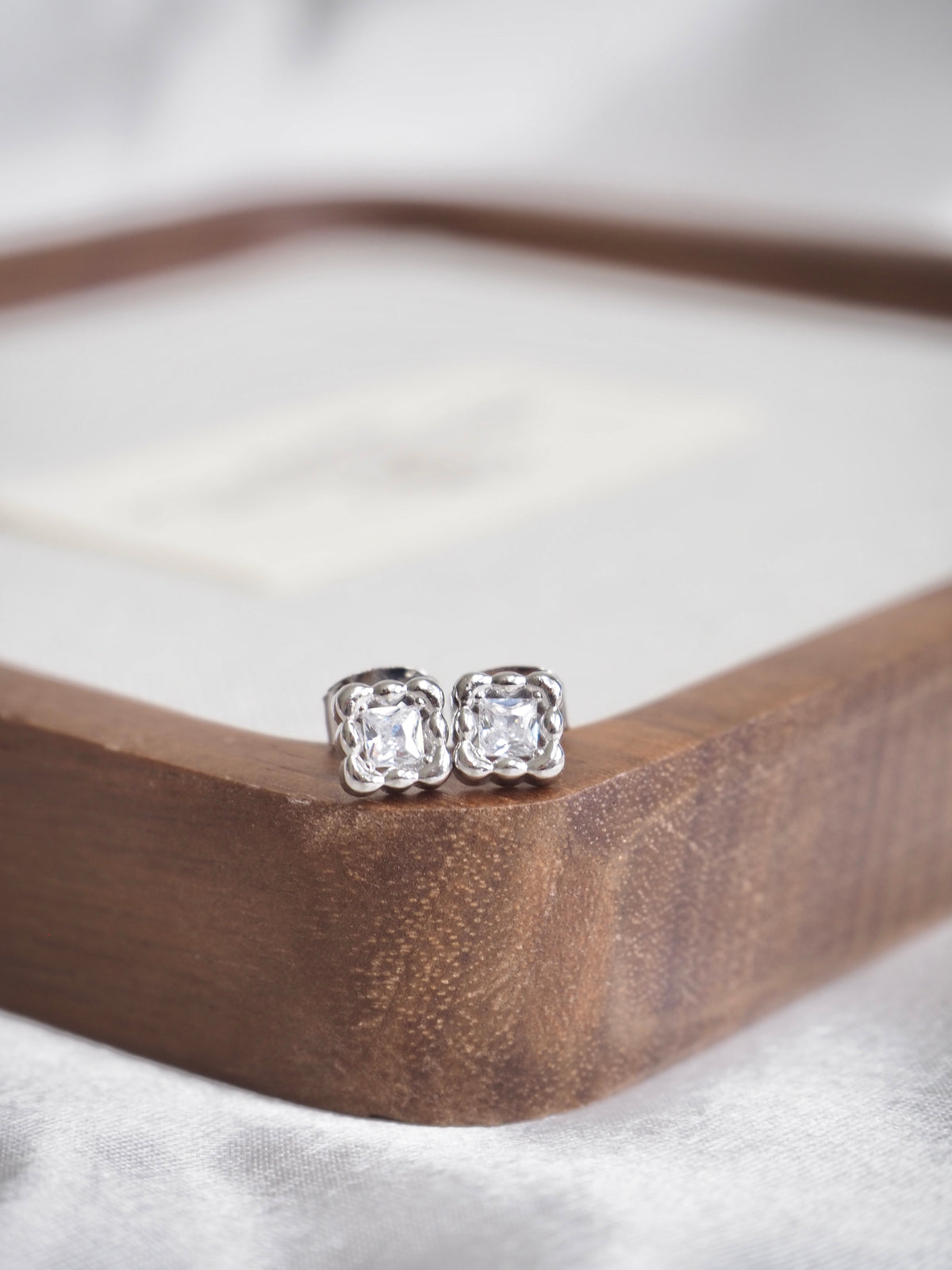 cushion cut stud earrings