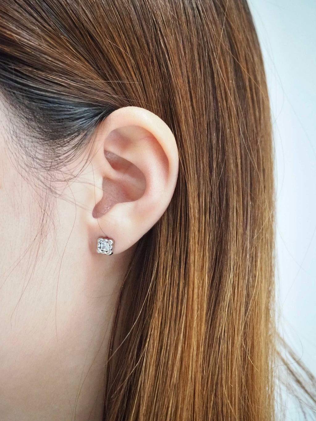 cushion cut stud earrings