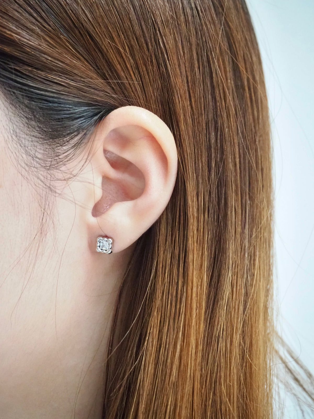cushion cut stud earrings