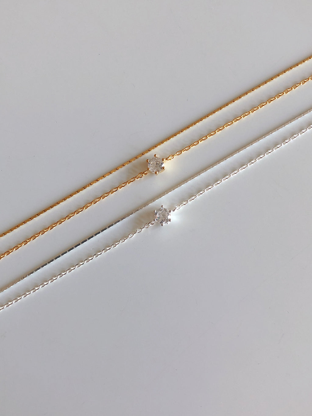 [925silver] double row cubic zirconia bracelet