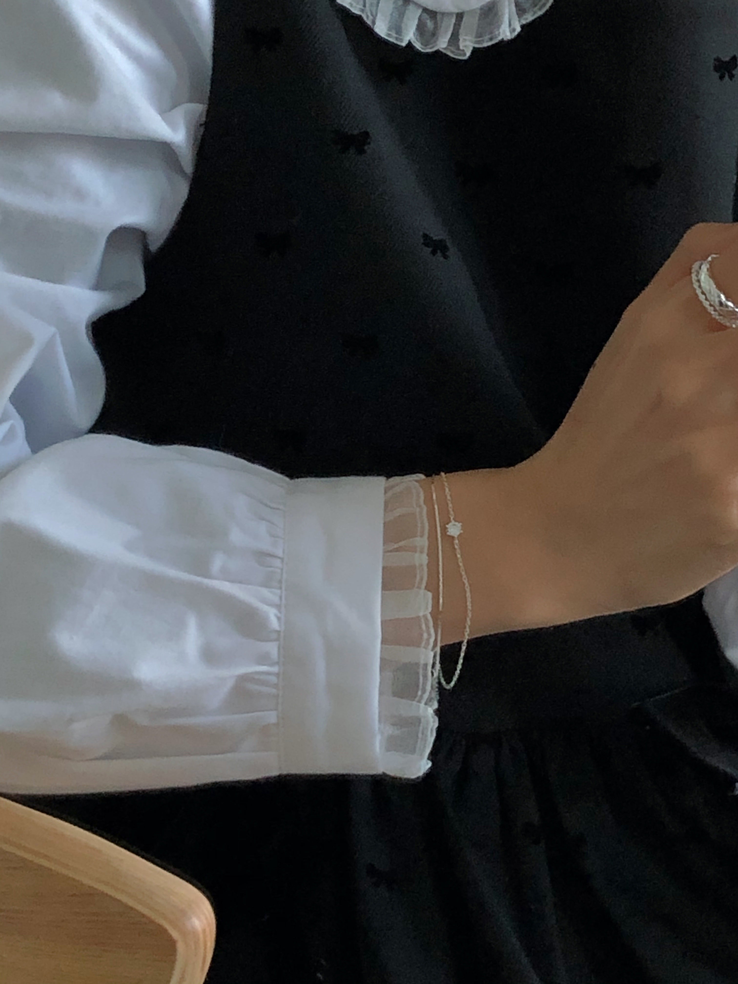 [925silver] double row cubic zirconia bracelet