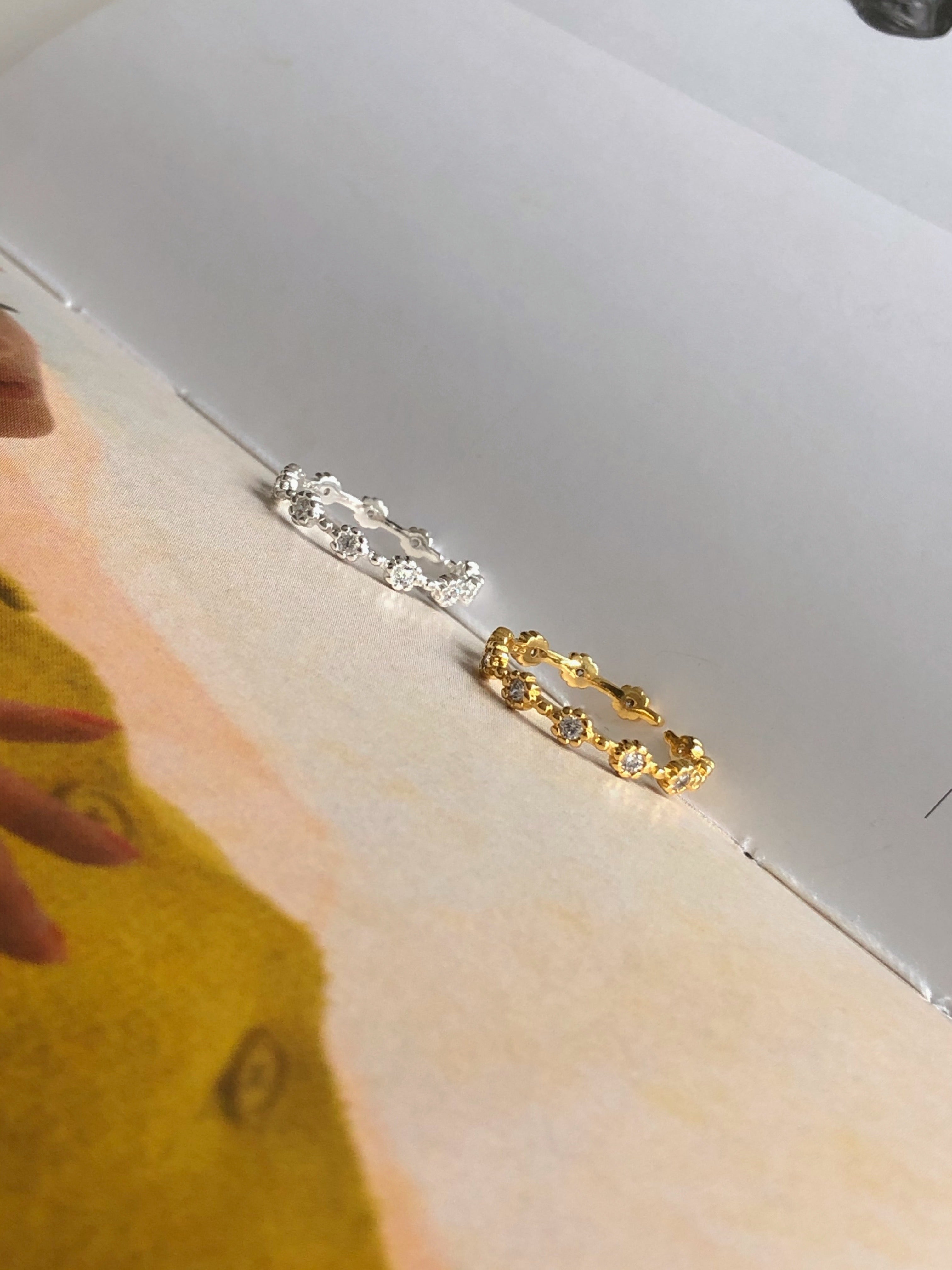 [925silver] circle cubic zirconia ring