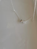 [925silver] mini heart & ring pendant necklace