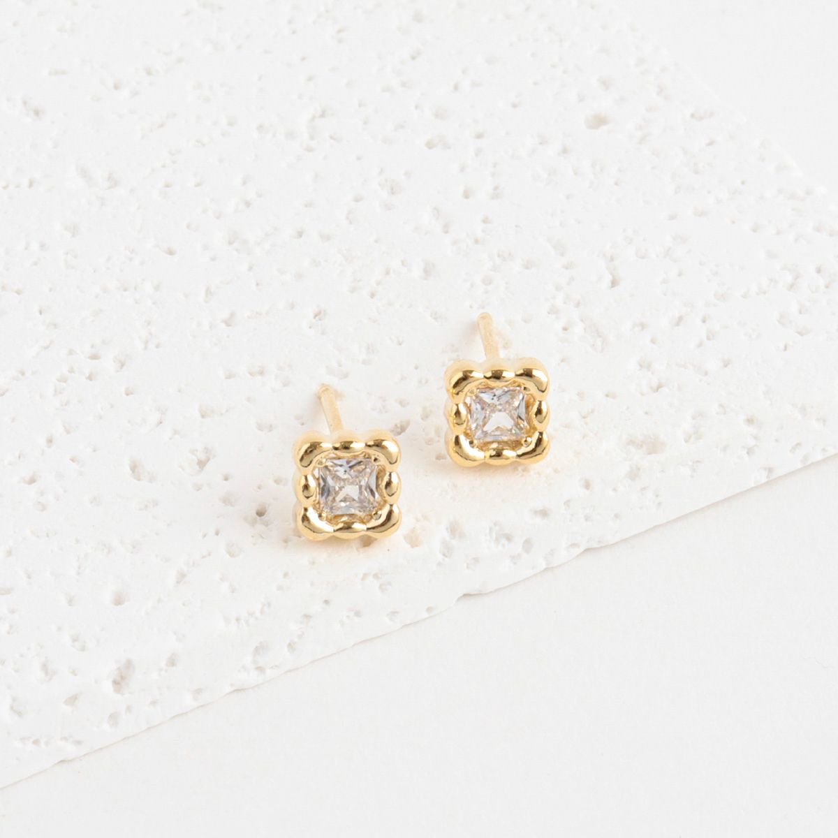 cushion cut stud earrings