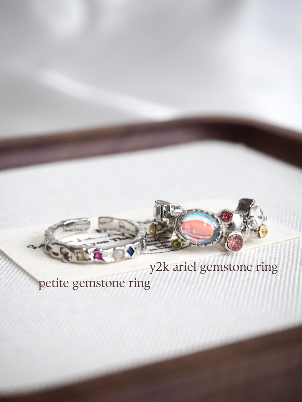 petite gemstone ring