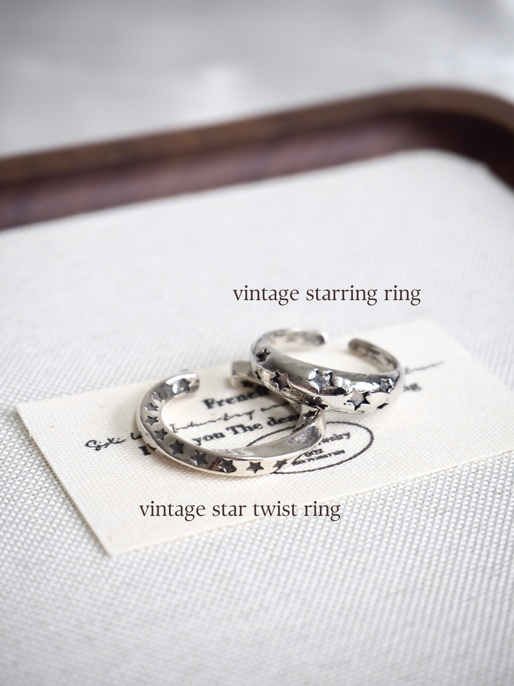 vintage star twist ring