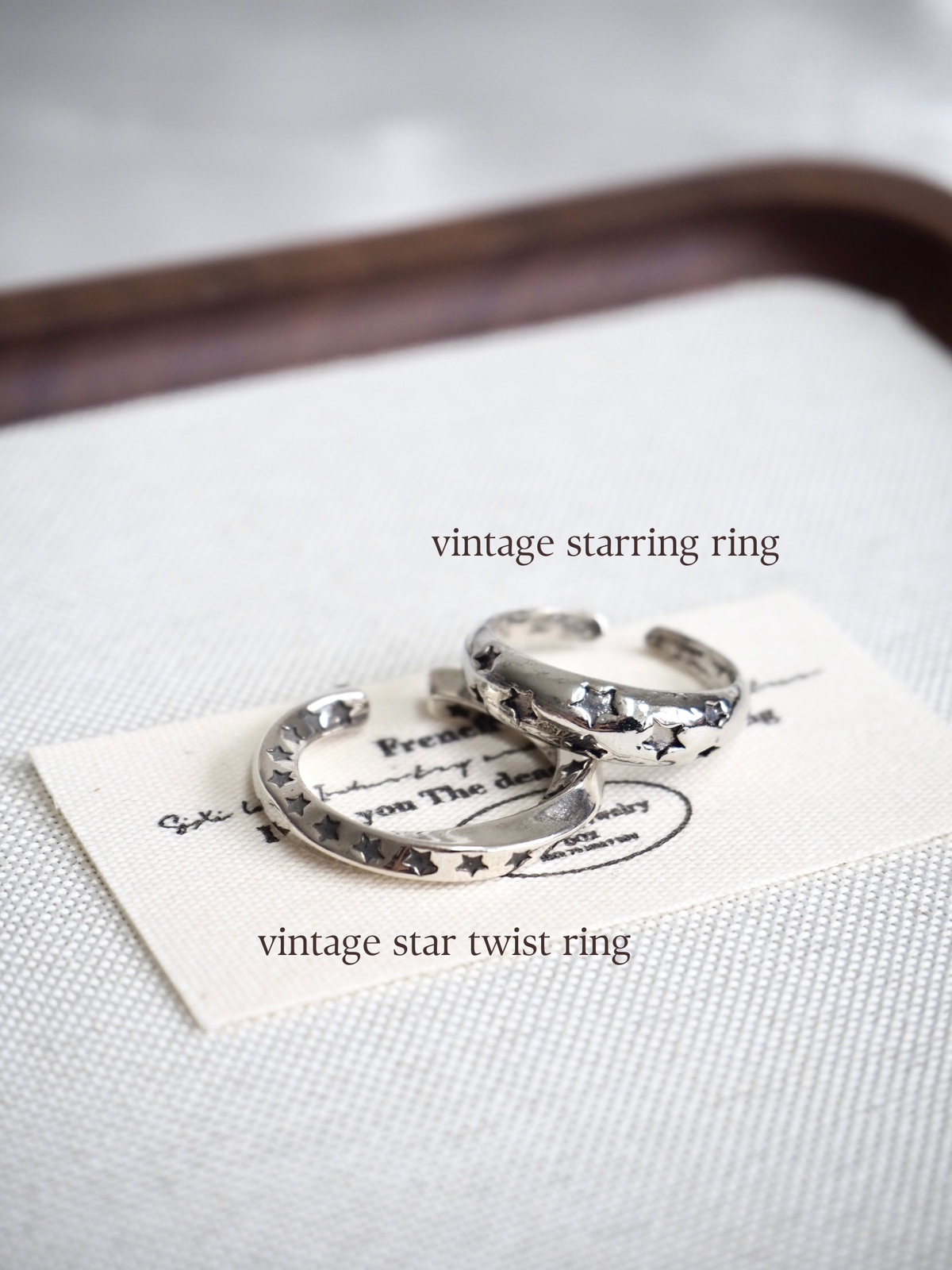 vintage star twist ring